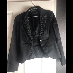 Bebe blazer with rhinestones